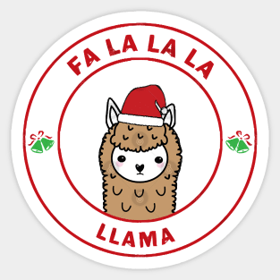 Christmas Llama Sticker